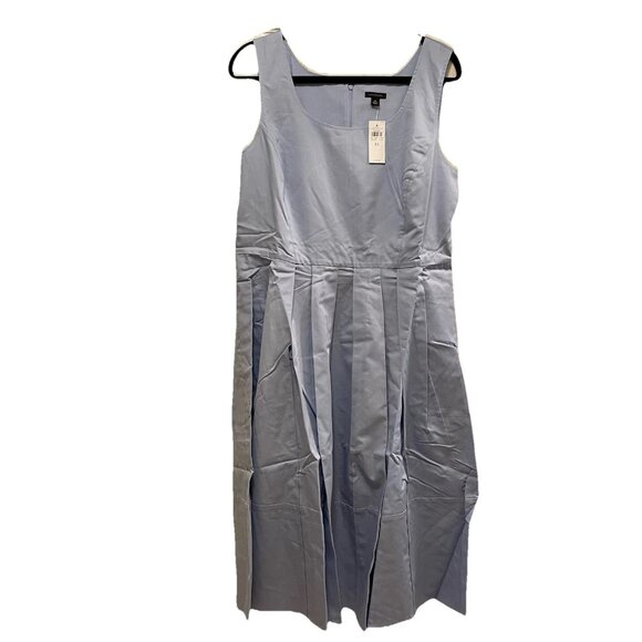 ANN TAYLOR Baby Blue Pocket Scoop Neck Sleeveless A-Line Dress Sz 14 NWT MSRP$12 - Picture 1 of 7